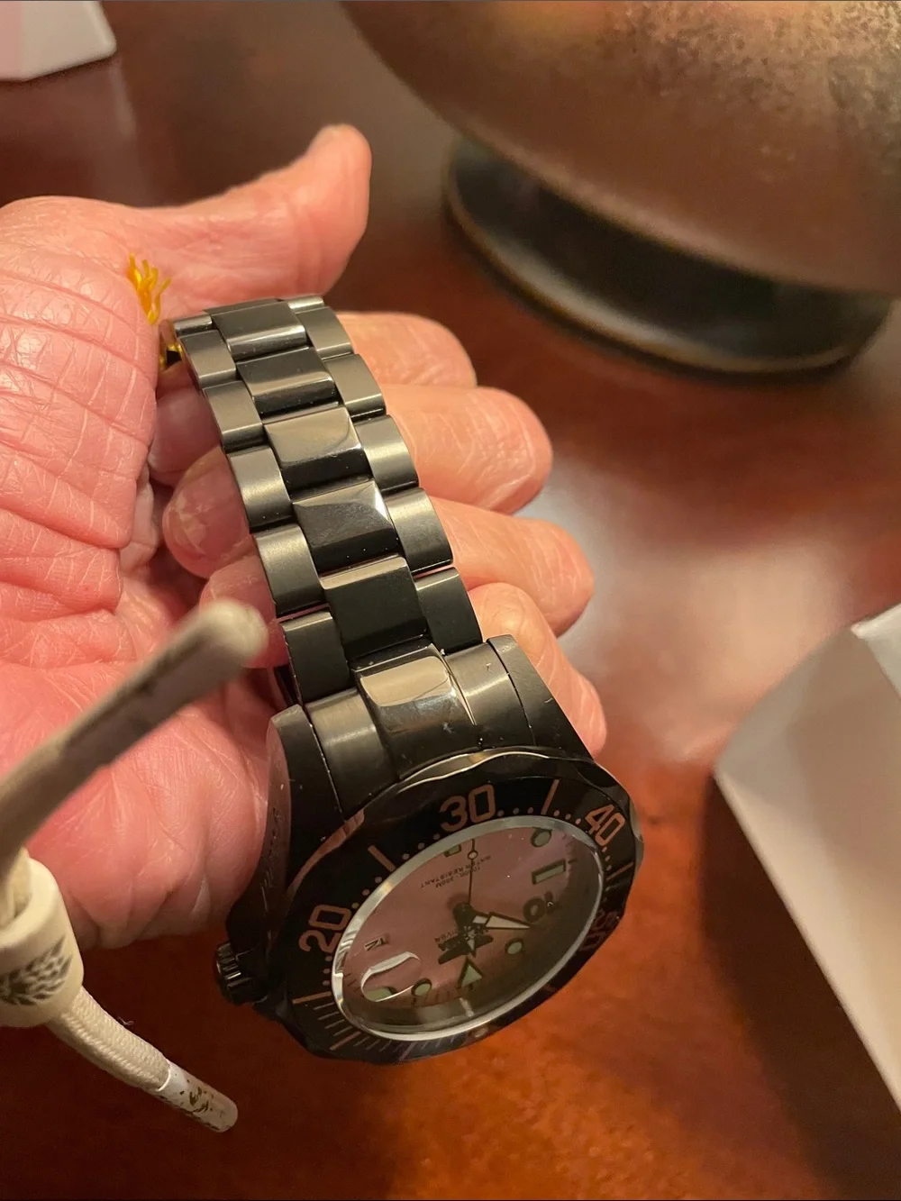 Invicta Men's Watch with Pink Dial and Black Case